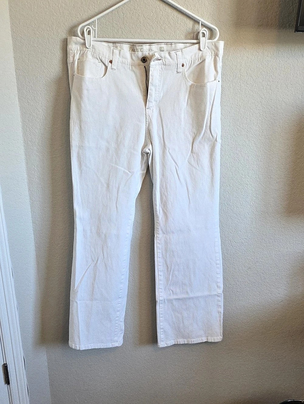 Faded Glory White Stretch Bootcut Jeans Plus Size 18 Classic Denim